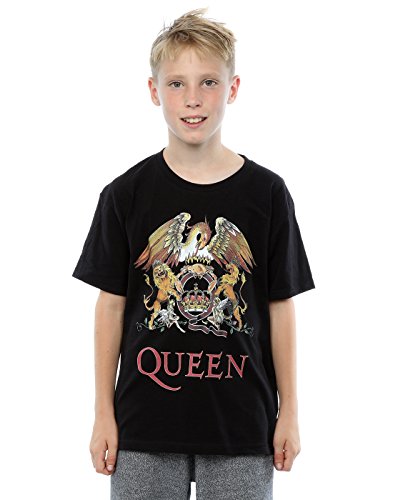 Queen niños Crest Logo Camiseta 7-8 Years Negro