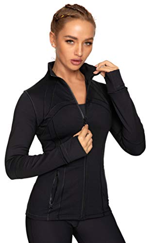 QUEENIEKE Chaqueta Deportiva para Mujeres Sensación de Algodón Suave Color Negro Tamaño XS