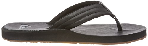 Quiksilver Carver Nubuck-Sandals For Men, Zapatos de Playa y Piscina Hombre, Negro (Solid Black Sbkm), 42 EU