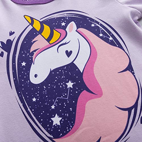 Qzrnly Niña Pijamas Manga Larga De 2 Piezas para Ninas 100% De Algodon