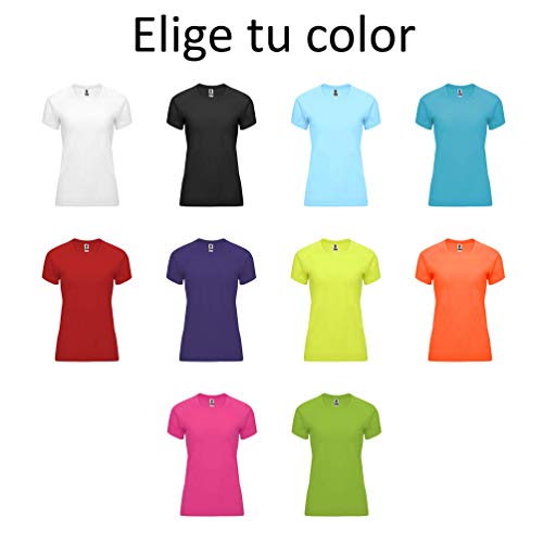 rainUP – Camiseta Técnica Personalizable – Camiseta Deportiva Running Mujer - Manga Corta – Impresión Directa (DTG) – Puedes añadir tu Frase, Logo o Imagen Personalizada