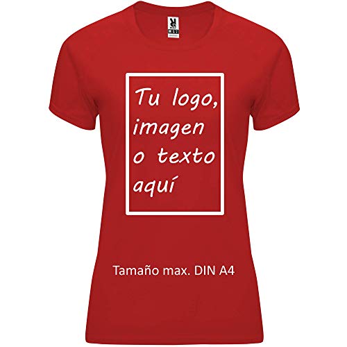 rainUP – Camiseta Técnica Personalizable – Camiseta Deportiva Running Mujer - Manga Corta – Impresión Directa (DTG) – Puedes añadir tu Frase, Logo o Imagen Personalizada