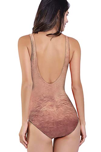 RAISEVERN para Mujer para Mujer Tankini Divertido Pecho pechugón sin Respaldo de una Pieza Traje de baño Trajes de baño pequeño