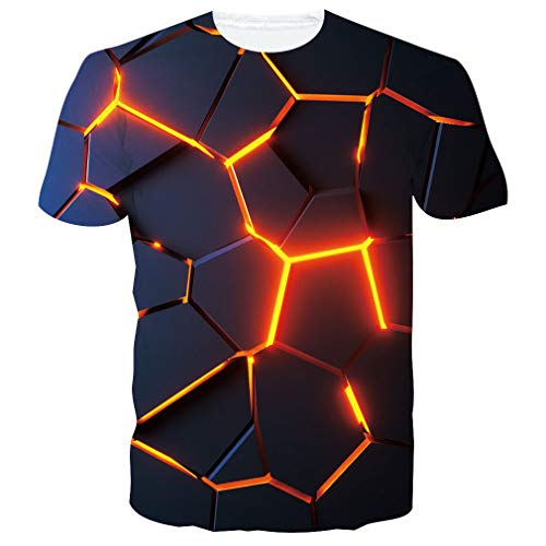 RAISEVERN patrón de la psicología del diseño de Manga Corta de Trabajo Fuera Camisetas para Hombre Intensivo/Mujer, Ola línea de