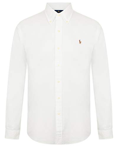 Ralph Lauren Slim Fit Camisa – Rojo/Blanco/Azul Blanco L