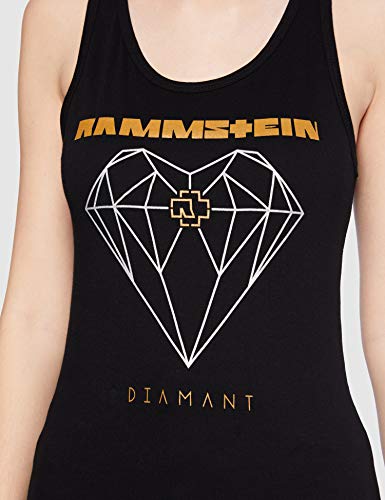 Rammstein Ladies Diamant Tanktop Camiseta sin Mangas, Negro (Black 00007), Large para Mujer