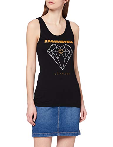 Rammstein Ladies Diamant Tanktop Camiseta sin Mangas, Negro (Black 00007), Large para Mujer