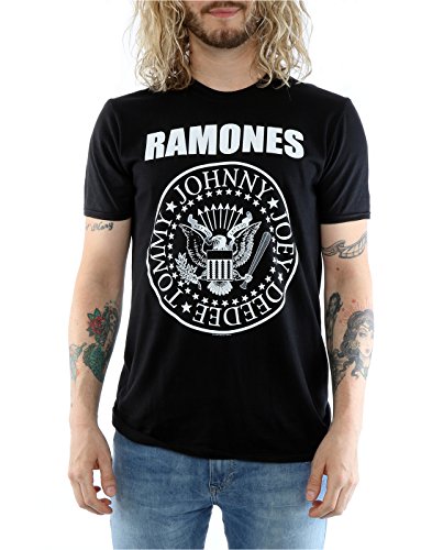 Ramones - Camiseta de hombre, diseño de sello presidencial negro negro Large