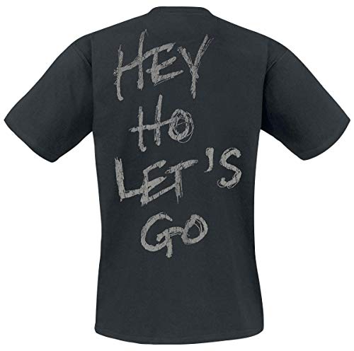 Ramones Hey Ho Let's Go - Vintage Hombre Camiseta Negro S, 100% algodón, Regular