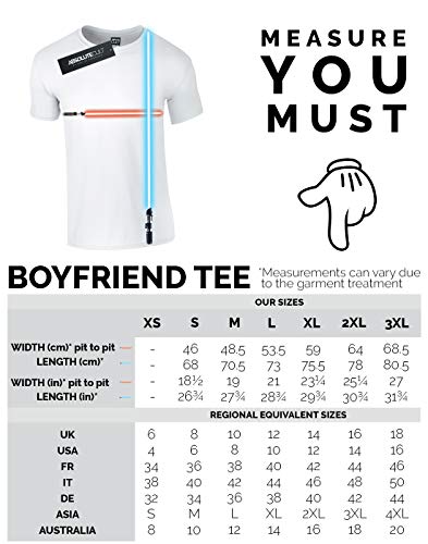 Ramones Mujer Flag Seal Camiseta del Novio Fit Small Negro