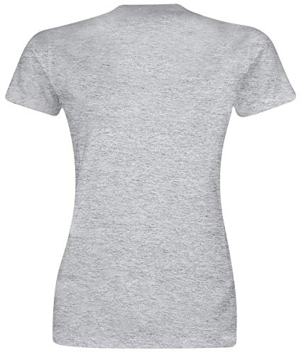 Ramones Seal Mujer Camiseta Gris/Melé XL, 90% algodón, 10% poliéster, Regular