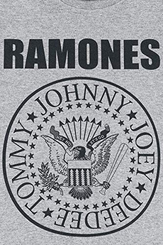 Ramones Seal Mujer Camiseta Gris/Melé XL, 90% algodón, 10% poliéster, Regular