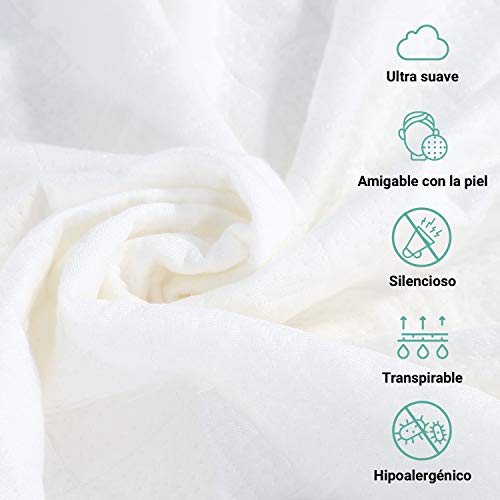 RECCI Cubre Colchón - Cubrecolchón Impermeable, 100% Bambú Fundas de Colchón, Protector de Colchón, Ultra Suave, Transpirable, Anti-Ácaros, Silencioso [ 150 x 190/200 cm ]