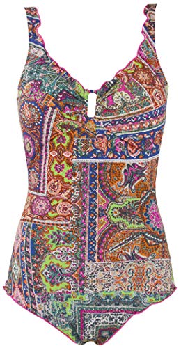 Red Point Beachwear, Mujer, Bañador, Básico Foam, Zadar, Talla ESP: 105B, Multicolor