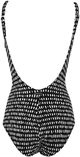 Red Point Beachwear, Mujer, Bañador, Control Escotado, Solin, Talla ESP: 85C, Blanco/Negro