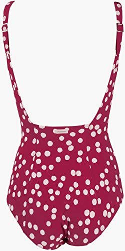 Red Point Beachwear, Mujer, Bañador, Escote Cuadrado Foam, Volos, Talla ESP: 100B, Rojo