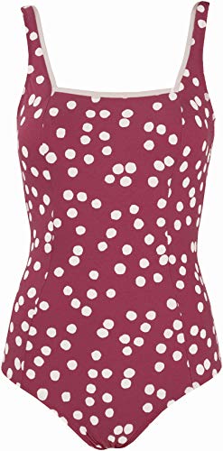 Red Point Beachwear, Mujer, Bañador, Escote Cuadrado Foam, Volos, Talla ESP: 100B, Rojo