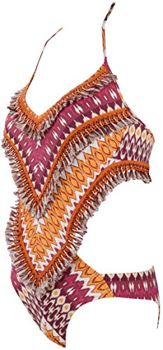 Red Point Beachwear, Mujer, Bañador, Especiales, Milna, Talla ESP: 90B, Naranja/Granate