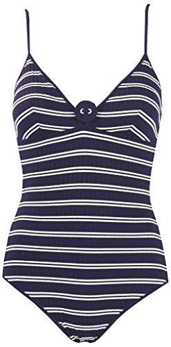 Red Point Beachwear, Mujer, Bañador, Foam Cruzado, Saboga, Talla ESP: 90B, Azul Marino