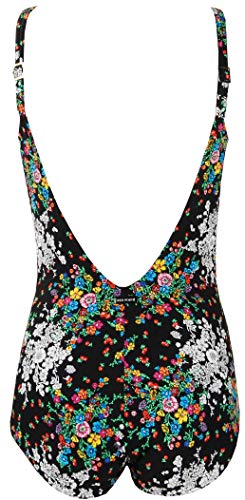Red Point Beachwear, Mujer, Bañador, Reductor, Arica, Talla ESP: 90C/D, Negro/Multicolor