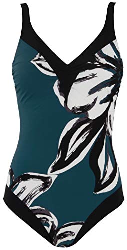 Red Point Beachwear, Mujer, Bañador, Reductor Aros, Lome, Talla ESP: 110C, Verde petróleo