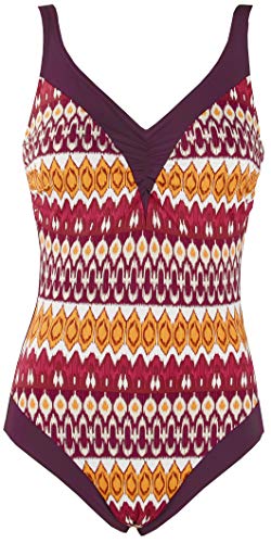 Red Point Beachwear, Mujer, Bañador, Reductor Aros, Milna, Talla ESP: 85C, Naranja/Granate