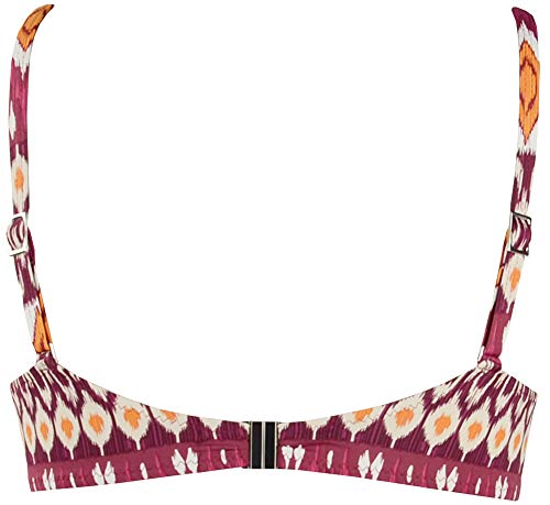 Red Point Beachwear, Mujer, Bikini Sujetador, Aros Base Foam, Milna, Talla ESP: 95C, Naranja/Granate