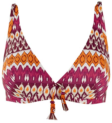 Red Point Beachwear, Mujer, Bikini Sujetador, Aros Base Foam, Milna, Talla ESP: 95C, Naranja/Granate