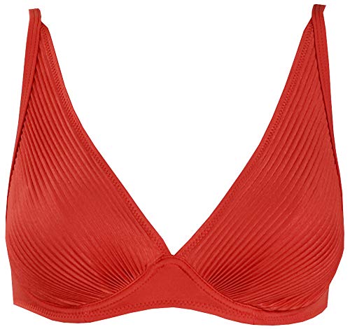 Red Point Beachwear, Mujer, Bikini Sujetador, Aros Base Foam, Valdivia, Talla ESP: 95C, Rojo