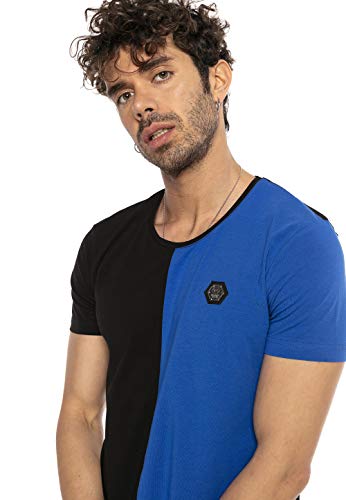 Redbridge Hombres Camiseta Casual Rayas Básico Moda Tramo Ocio T-Shirt