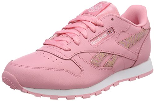 Reebok CL Leather Spring, Zapatillas de Deporte Mujer, Rosa (Pink/White 000), 36 EU
