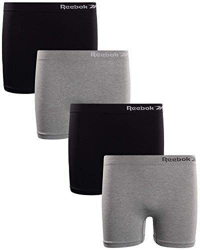 Reebok Girls Active Seamless Cartwheel Shorts (4 Pack), Size X-Large/16, Grey/Black