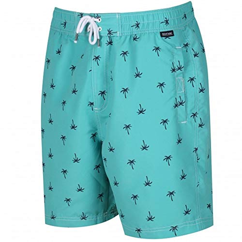 Regatta Hadden Board Traje de baño, Hombre, Verde a Rayas, Large