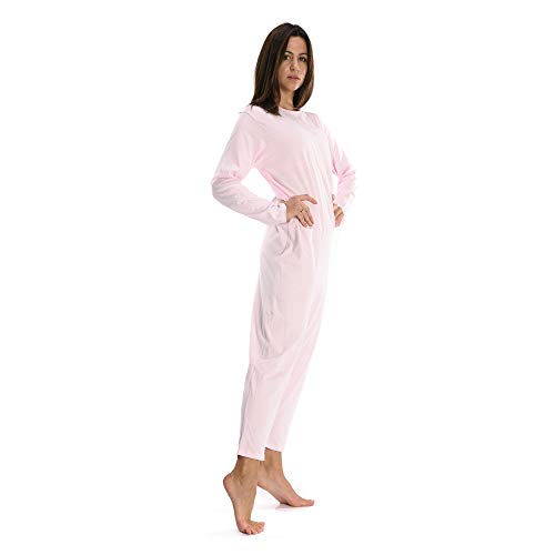 Rekordsan - Pijama Antipañal Geriátrico de Algodón para Mujer, Talla 4, Rosa