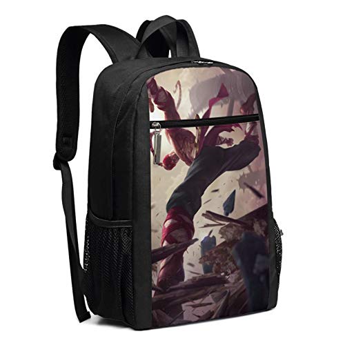 Rek'sai The Void Burrower Mochila de 47 cm, , noob MOBA Game Piltover Summoner's Rift Mochila de ordenador de moda para hombres, mujeres, unisex, adultos, ciclismo, senderismo, estudio