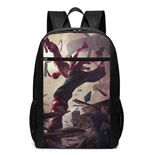 Rek'sai The Void Burrower Mochila de 47 cm, , noob MOBA Game Piltover Summoner's Rift Mochila de ordenador de moda para hombres, mujeres, unisex, adultos, ciclismo, senderismo, estudio