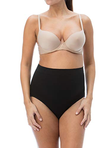 RelaxMaternity 5200 (Negro, M) Bragas Postparto de Algondon contenitiva y Moldeadora para el Vientre