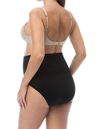 RelaxMaternity 5200 (Negro, M) Bragas Postparto de Algondon contenitiva y Moldeadora para el Vientre