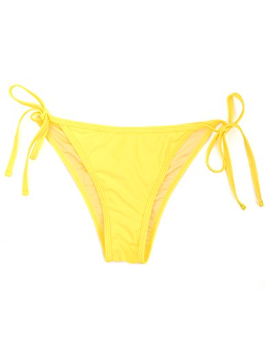 RELLECIGA bañador Braguita Bikini para Mujer Amarillo S