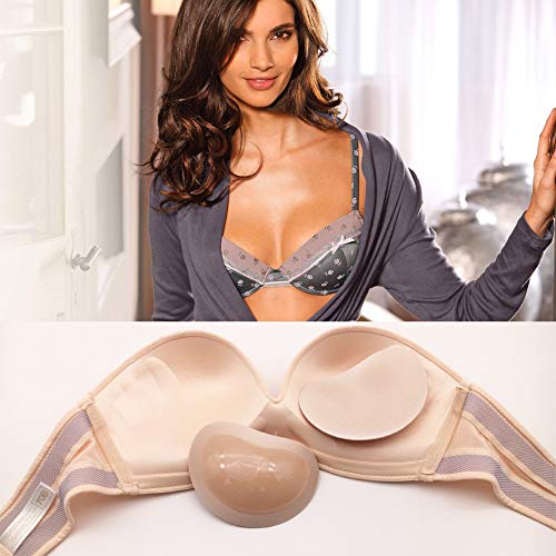 Relleno Bikini Push Up Autoadhesivo, Inserto de relleno de sujetador de gel con inserciones de sujetador transpirables Spong transpirables Para trajes de baño Bikini Traje de baño Deportes - 4 pares
