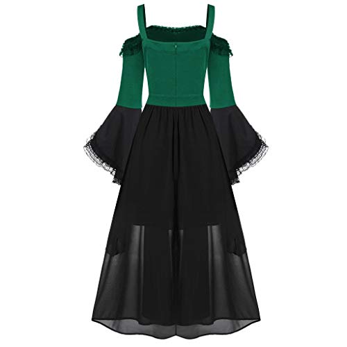Reooly Halloween Dress, vestido lazo con la mariposa Sleeveand Hombro para Mujeres XXX-Large Verde