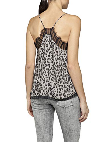 Replay W2269 .000.71866 Blusa , Multicolor (Sand/Brown 10) , Medium para Mujer