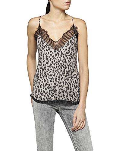 Replay W2269 .000.71866 Blusa , Multicolor (Sand/Brown 10) , Medium para Mujer