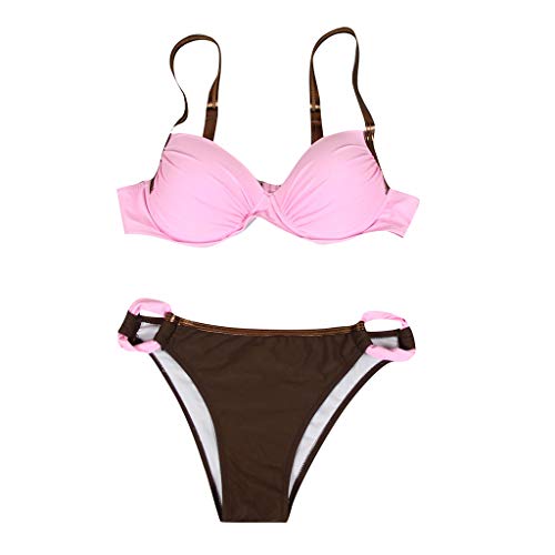 riou Tops de Bikini Mujer Push-up Trajes de baño Dos Piezas Sexy Bikini Brasileños Bañador con Relleno Trajes de BañO Mujer 2019 Bikini Estampado Dividido BañAdores