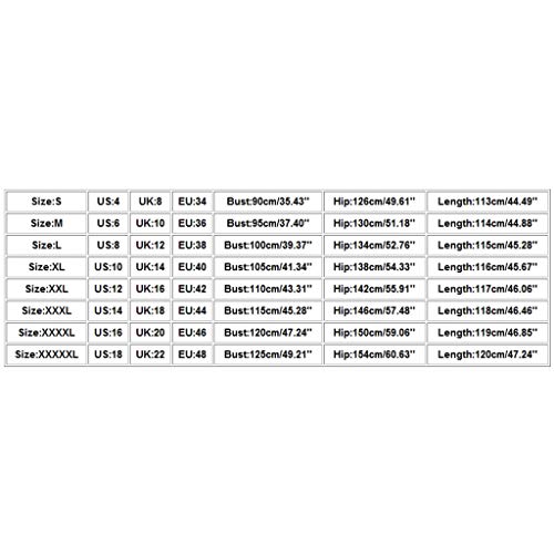 riou Vestido Mujer Bohemio Largo Verano Playa Fiesta Casual Vestido de Cóctel de Noche/Color Sólido Falda Larga