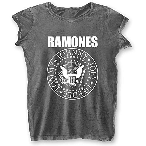 Rock Off Ladies Ramones Presidential Seal Oficial Camiseta Mujeres señoras (Large)