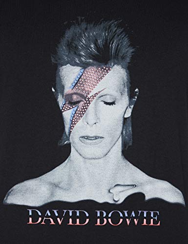 Rockoff Trade David Bowie Aladdin Sane Camiseta, Negro, L para Hombre