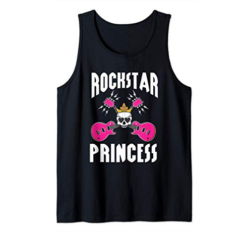 Rockstar Princess | Linda chica rockeros rock and roll Camiseta sin Mangas