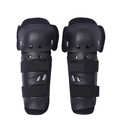 Rodilleras de protección para niños y adultos. Protector de rodilleras flexible transpirable y ajustable. Protector de rodilleras para motocicleta, motocross y bicicletas de montaña. Negro HXG11
