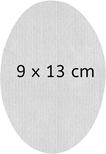 Rodilleras elásticas termoadhesivas para la ropa | Parches para reparar prendas. 6 Coderas o rodilleras de 9 x 13 cms. Color: Blanco